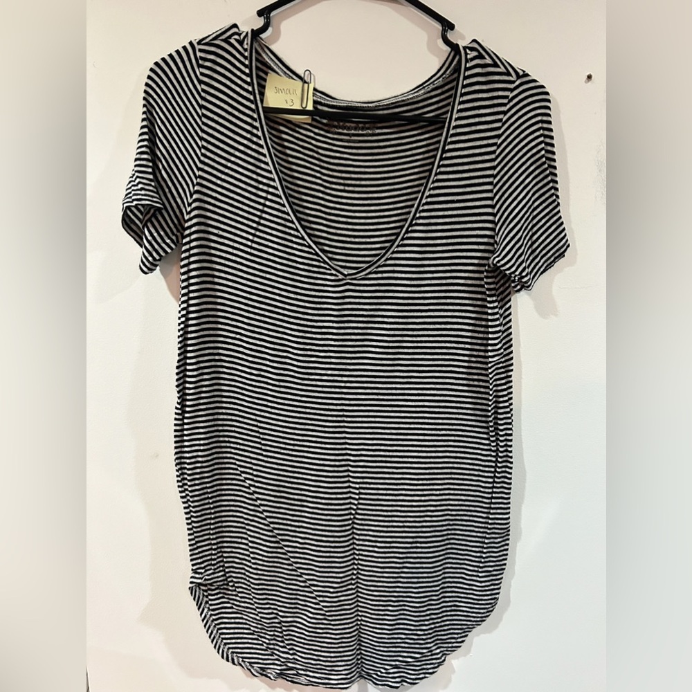 Stripe short sleeve shirt